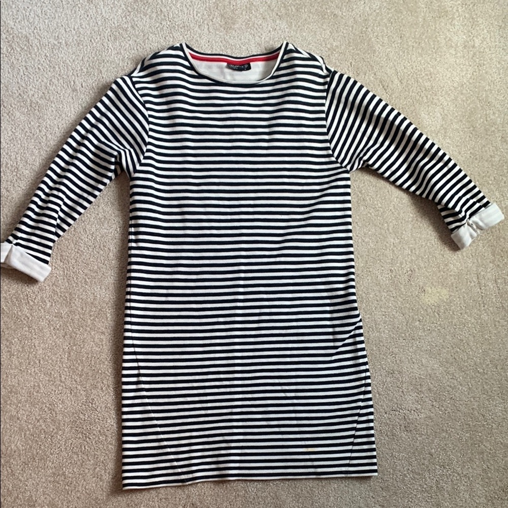 Topshop Black and White Boxy Tunic Dress